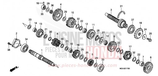 BOITE DE VITESSES CBF600SA de 2010